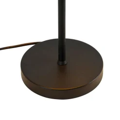 QAZQA Schlafzimmerlampen|Esszimmerlampen*Retro Tischlampe schwarz mit Gold - Magnax