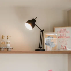 QAZQA Lampen Für Dein Homeoffice|Tischlampen*Retro Tischlampe schwarz - Chappie