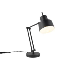 QAZQA Lampen Für Dein Homeoffice|Tischlampen*Retro Tischlampe schwarz - Chappie