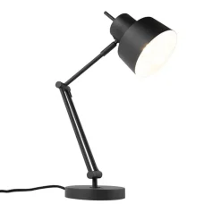 QAZQA Lampen Für Dein Homeoffice|Tischlampen*Retro Tischlampe schwarz - Chappie