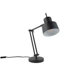 QAZQA Lampen Für Dein Homeoffice|Tischlampen*Retro Tischlampe schwarz - Chappie
