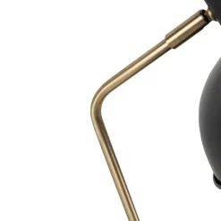 QAZQA Lampen Für Dein Homeoffice|Tischlampen*Retro Tischlampe schwarz mit Bronze - Milou