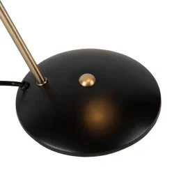 QAZQA Lampen Für Dein Homeoffice|Tischlampen*Retro Tischlampe schwarz mit Bronze - Milou