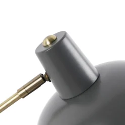 QAZQA Lampen Für Dein Homeoffice|Tischlampen*Retro Tischlampe taupe mit Bronze - Milou