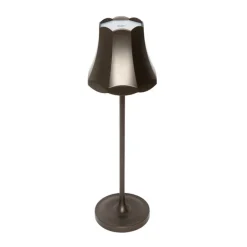 QAZQA Gartenbeleuchtung|Led-Außenleuchten*Retro Tischleuchte Dunkelbronze Wiederaufladbar IP44 - Granny