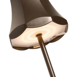 QAZQA Gartenbeleuchtung|Led-Außenleuchten*Retro Tischleuchte Dunkelbronze Wiederaufladbar IP44 - Granny