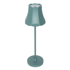 QAZQA Led-Außenleuchten|Akkulampen Outdoor*Retro Tischleuchte Mineralblau wiederaufladbar IP44 - Granny