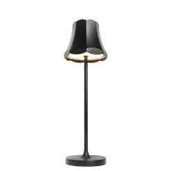 QAZQA Gartenbeleuchtung|Led-Außenleuchten*Retro Tischleuchte Schwarz wiederaufladbar IP44 - Granny