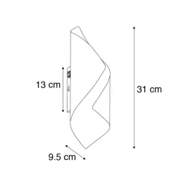 Paul Neuhaus Küchenlampen|Led-Wandleuchten*Retro Wandlampe Blattgold inkl. Schalter - Belle