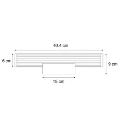 QAZQA Badezimmerlampen|Led-Wandleuchten*Retro Wandleuchte Bronze 40cm inkl. LED IP44 - Coco