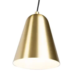 QAZQA Wandleuchten|Wohnzimmerlampen*Retro Wandleuchte Gold / Messing mit Schirm - Demi