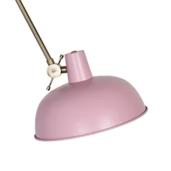 QAZQA Wandleuchten|Wohnzimmerlampen*Retro Wandleuchte Stahl Rosa mit Bronze - Milou