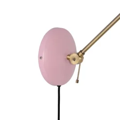 QAZQA Wandleuchten|Wohnzimmerlampen*Retro Wandleuchte Stahl Rosa mit Bronze - Milou