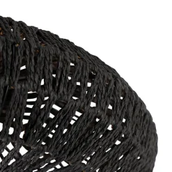 Kinder QAZQA Kinderzimmerlampen|Schlafzimmerlampen*Retro-Deckenleuchte schwarz Seil 50cm - Lina