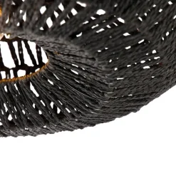 Kinder QAZQA Kinderzimmerlampen|Schlafzimmerlampen*Retro-Deckenleuchte schwarz Seil 50cm - Lina