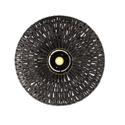 Kinder QAZQA Kinderzimmerlampen|Schlafzimmerlampen*Retro-Deckenleuchte schwarz Seil 50cm - Lina