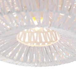 Kinder QAZQA Küchenlampen|Esszimmerlampen*Retro-Deckenleuchte weiß Seil rund - Lina