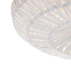 Kinder QAZQA Küchenlampen|Esszimmerlampen*Retro-Deckenleuchte weiß Seil rund - Lina