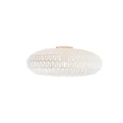 Kinder QAZQA Küchenlampen|Esszimmerlampen*Retro-Deckenleuchte weiß Seil rund - Lina