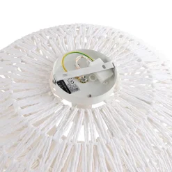 Kinder QAZQA Küchenlampen|Esszimmerlampen*Retro-Deckenleuchte weiß Seil rund - Lina