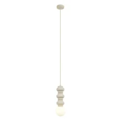 QAZQA Pendelleuchten|Wohnzimmerlampen*Retro-Hängelampe Beige mit mattiertem Glas - Fedde