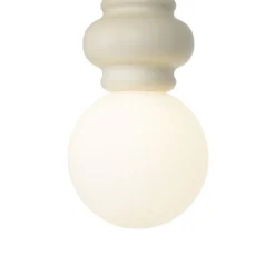 QAZQA Pendelleuchten|Wohnzimmerlampen*Retro-Hängelampe Beige mit mattiertem Glas - Fedde