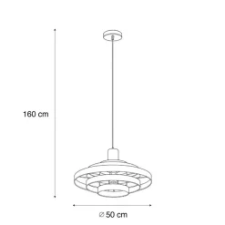 Steinhauer Pendelleuchten|Wohnzimmerlampen*Retro-Hängelampe Grün Rund - Halo Cirque