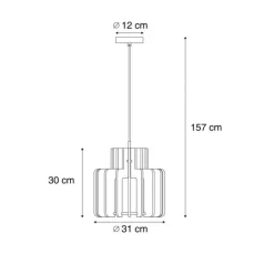 QAZQA Pendelleuchten|Wohnzimmerlampen*Retro-Hängelampe Orange - Felt