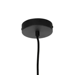 QAZQA Pendelleuchten|Wohnzimmerlampen*Retro-Hängelampe schwarz mit klarem Glas 20 cm - Eclipse