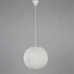 Kinder QAZQA Kinderzimmerlampen|Pendelleuchten*Retro-Hängelampe weiß 40 cm - Lina Ball 40