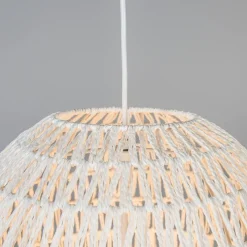 Kinder QAZQA Kinderzimmerlampen|Pendelleuchten*Retro-Hängelampe weiß 40 cm - Lina Ball 40