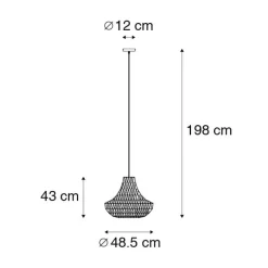 Kinder QAZQA Kinderzimmerlampen|Pendelleuchten*Retro-Hängelampe weiß 50 cm - Lina Cono 50