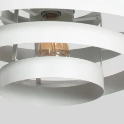 Steinhauer Pendelleuchten|Wohnzimmerlampen*Retro-Hängelampe Weiß Rund - Halo Cirque