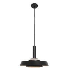 Anne Light & Home Pendelleuchten|Wohnzimmerlampen*Retro-Pendelleuchte Schwarz und Gold mit Glas-Innenleben - Flinter