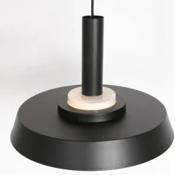 Anne Light & Home Pendelleuchten|Wohnzimmerlampen*Retro-Pendelleuchte Schwarz und Gold mit Glas-Innenleben - Flinter