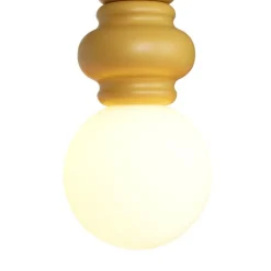 QAZQA Pendelleuchten|Wohnzimmerlampen*Retro-Pendelleuchte Senfgelb mit mattiertem Glas - Fedde