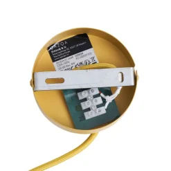 QAZQA Pendelleuchten|Wohnzimmerlampen*Retro-Pendelleuchte Senfgelb mit mattiertem Glas - Fedde