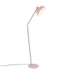 QAZQA Stehlampen|Wohnzimmerlampen*Retro-Stehlampe rosa mit Bronze - Milou