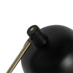 QAZQA Schlafzimmerlampen|Küchenlampen*Retro-Stehlampe schwarz mit Bronze - Milou