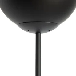 QAZQA Stehlampen|Wohnzimmerlampen*Retro-Stehleuchte schwarz mit klarem Glas - Eclipse