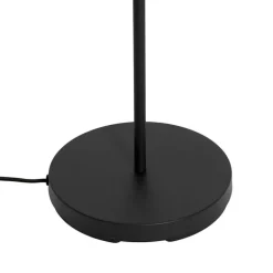 QAZQA Stehlampen|Wohnzimmerlampen*Retro-Stehleuchte schwarz mit klarem Glas - Eclipse