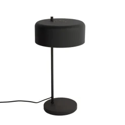 QAZQA Tischlampen|Wohnzimmerlampen*Retro-Tischlampe schwarz mit goldenem Innenleben – Jinte