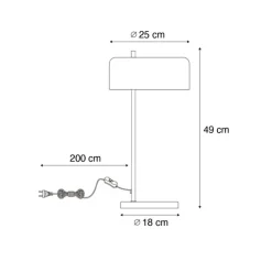 QAZQA Tischlampen|Wohnzimmerlampen*Retro-Tischlampe schwarz mit goldenem Innenleben – Jinte