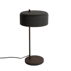 QAZQA Tischlampen|Wohnzimmerlampen*Retro-Tischlampe schwarz mit goldenem Innenleben – Jinte