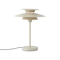 QAZQA Schlafzimmerlampen|Tischlampen*Retro-Tischleuchte Beige Stahl 45cm - Pauly