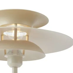 QAZQA Schlafzimmerlampen|Tischlampen*Retro-Tischleuchte Beige Stahl 45cm - Pauly