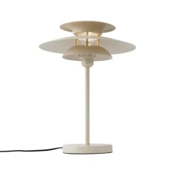 QAZQA Schlafzimmerlampen|Tischlampen*Retro-Tischleuchte Beige Stahl 45cm - Pauly