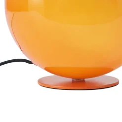 QAZQA Schlafzimmerlampen|Wohnzimmerlampen*Retro-Tischleuchte Orange mit Glas - Mabel