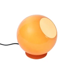QAZQA Schlafzimmerlampen|Wohnzimmerlampen*Retro-Tischleuchte Orange mit Glas - Mabel