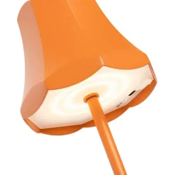 QAZQA Gartenbeleuchtung|Led-Außenleuchten*Retro-Tischleuchte orange wiederaufladbar IP44 - Granny